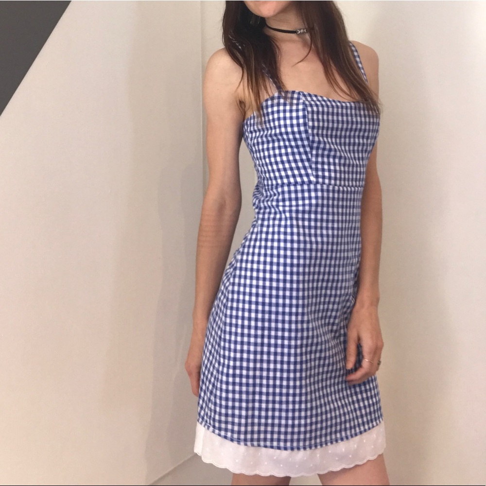 Blue Gingham Summer Dress